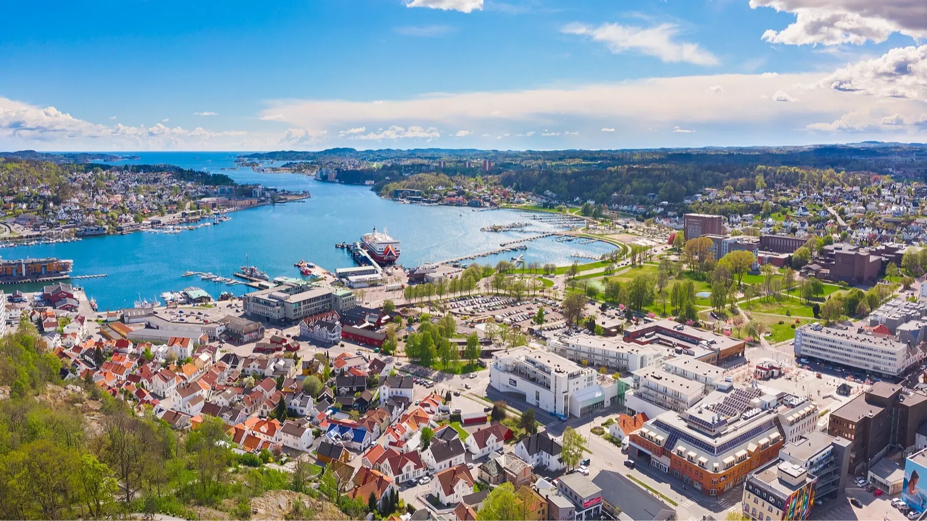 Oversikt over Sandefjord fra Preståsen